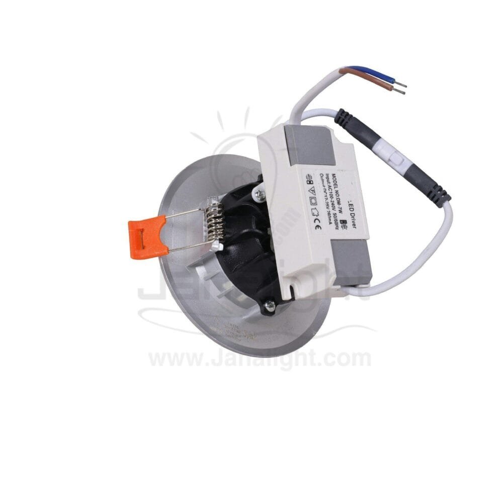 كشاف 7 وات كومبكت وورم حلق فضي جنى لايت plastic warm compact 7 watt downlight